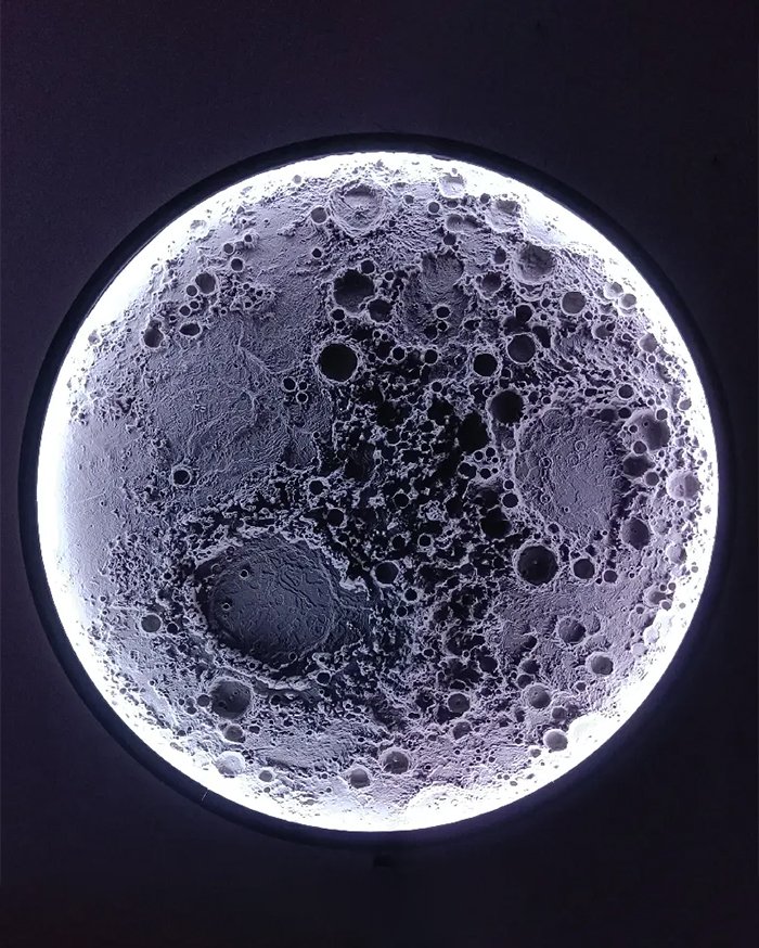 Illuminated Lunar Moon Wall Lamp