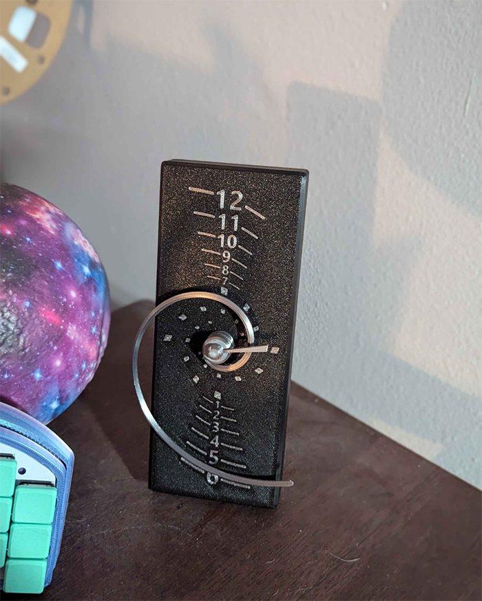 Golden Spiral Clock – Fibonacci Inspired 3D Printed Clock - Image 3