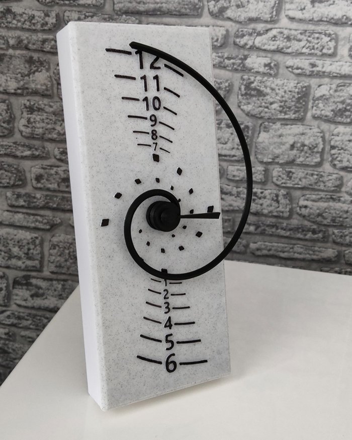 Golden Spiral Clock – Fibonacci Inspired 3D Printed Clock - Image 5
